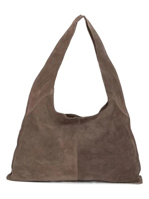 Zdjęcie produktu Anna Morellini Skórzany shopper bag "Ilina" w kolorze szarobrązowym - 48 x 31 x 1 cm rozmiar: onesize
