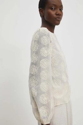 Zdjęcie produktu Answear Lab bluzka damska kolor beżowy w kwiaty