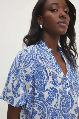 Zdjęcie produktu Answear Lab bluzka damska kolor niebieski wzorzysta