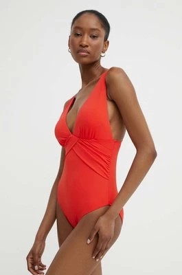 Zdjęcie produktu Answear Lab jednoczęściowy strój kąpielowy kolor czerwony lekko usztywniona miseczka