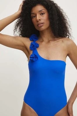 Zdjęcie produktu Answear Lab jednoczęściowy strój kąpielowy kolor niebieski lekko usztywniona miseczka