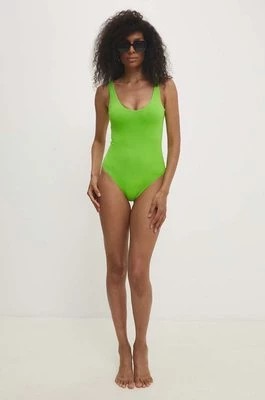 Zdjęcie produktu Answear Lab jednoczęściowy strój kąpielowy kolor zielony lekko usztywniona miseczka