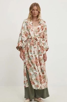 Zdjęcie produktu Answear Lab kimono kolor beżowy niezapinana wzorzysta