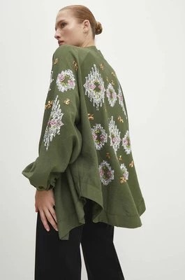 Zdjęcie produktu Answear Lab kimono kolor zielony oversize wzorzysta