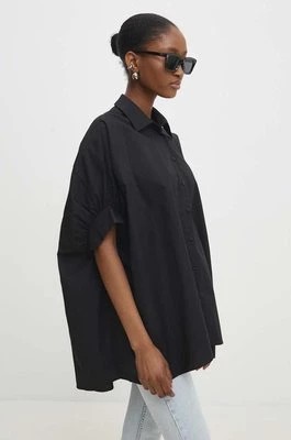 Zdjęcie produktu Answear Lab koszula bawełniana damska kolor czarny relaxed z kołnierzykiem klasycznym
