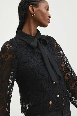 Zdjęcie produktu Answear Lab koszula damska kolor czarny regular z kołnierzykiem klasycznym