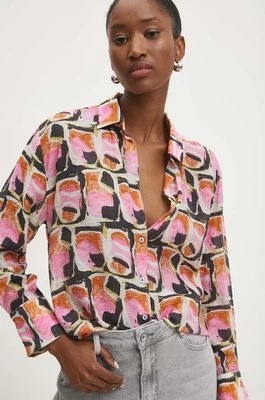 Zdjęcie produktu Answear Lab koszula damska kolor różowy regular z kołnierzykiem klasycznym