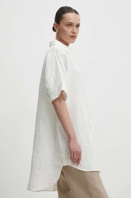 Zdjęcie produktu Answear Lab koszula lniana kolor biały relaxed z kołnierzykiem klasycznym
