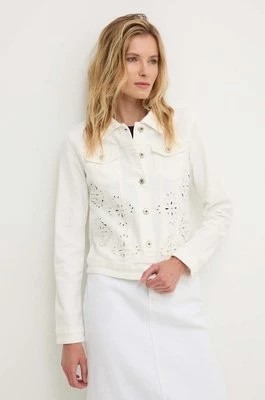 Zdjęcie produktu Answear Lab kurtka jeansowa damska kolor biały przejściowa