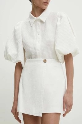 Zdjęcie produktu Answear Lab spódnica bawełniana kolor biały mini rozkloszowana