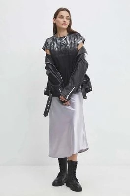 Zdjęcie produktu Answear Lab spódnica kolor srebrny maxi rozkloszowana