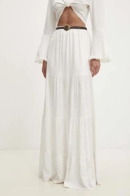 Zdjęcie produktu Answear Lab spódnica z jedwabiem kolor biały maxi rozkloszowana