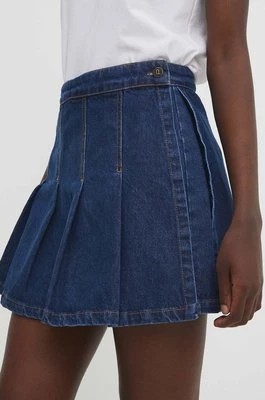 Zdjęcie produktu Answear Lab spódnicospodnie jeansowe kolor niebieski gładkie high waist