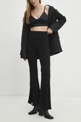 Zdjęcie produktu Answear Lab spodnie damskie kolor czarny dzwony high waist