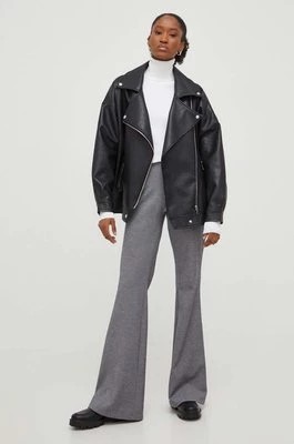 Zdjęcie produktu Answear Lab spodnie damskie kolor szary dzwony high waist