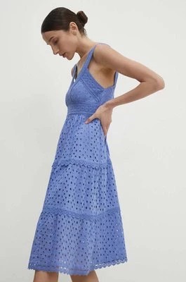 Zdjęcie produktu Answear Lab sukienka bawełniana kolor niebieski mini rozkloszowana
