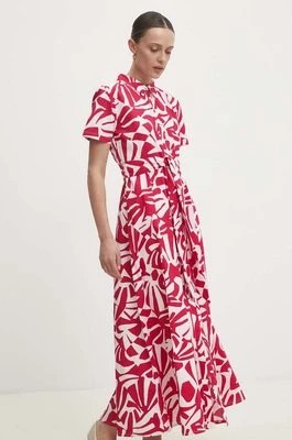 Zdjęcie produktu Answear Lab sukienka bawełniana kolor różowy maxi rozkloszowana
