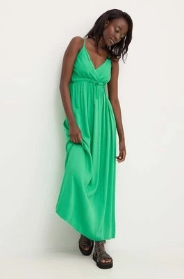 Zdjęcie produktu Answear Lab sukienka bawełniana kolor zielony maxi rozkloszowana