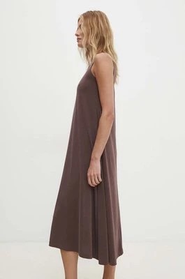 Zdjęcie produktu Answear Lab sukienka kolor brązowy midi rozkloszowana