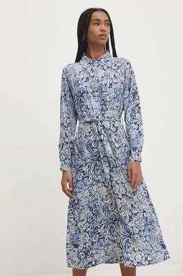 Zdjęcie produktu Answear Lab sukienka kolor niebieski midi prosta