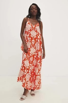 Zdjęcie produktu Answear Lab sukienka kolor pomarańczowy maxi rozkloszowana