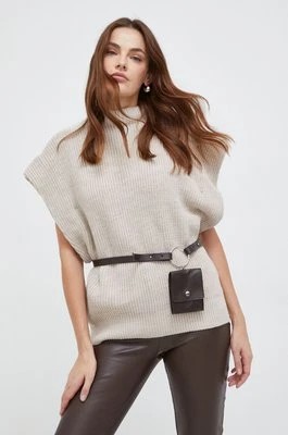 Zdjęcie produktu Answear Lab sweter damski kolor beżowy ciepły z półgolfem
