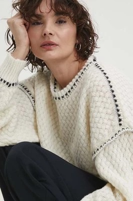 Zdjęcie produktu Answear Lab sweter damski kolor beżowy lekki