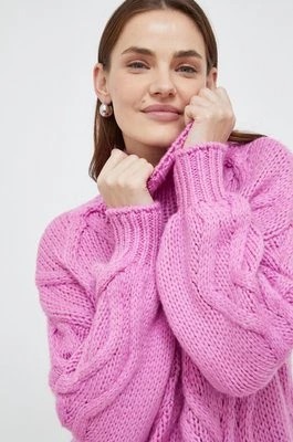 Zdjęcie produktu Answear Lab sweter damski kolor różowy ciepły z golfem