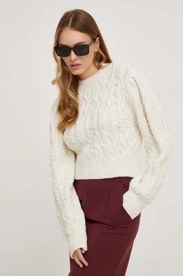 Zdjęcie produktu Answear Lab sweter z wełną kolor beżowy lekki