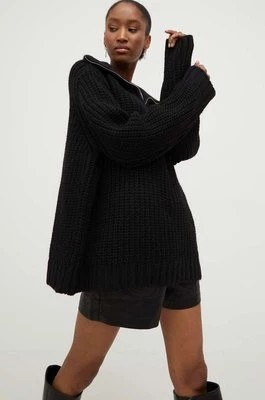 Zdjęcie produktu Answear Lab sweter z wełną kolor czarny ciepły