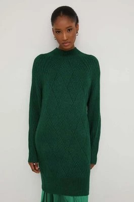 Zdjęcie produktu Answear Lab sweter z wełną kolor zielony z półgolfem