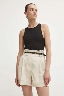 Zdjęcie produktu Answear Lab szorty damskie kolor beżowy wzorzyste high waist