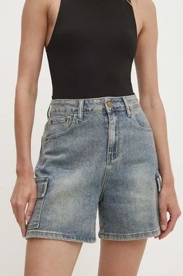 Zdjęcie produktu Answear Lab szorty jeansowe damskie kolor niebieski gładkie high waist