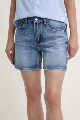 Zdjęcie produktu Answear Lab szorty jeansowe damskie kolor niebieski gładkie high waist