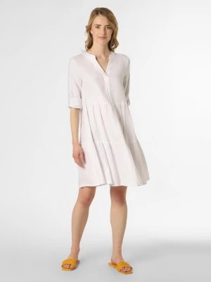 Zdjęcie produktu Apriori Damska sukienka lniana Kobiety len biały jednolity,