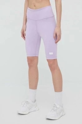 Zdjęcie produktu Arkk Copenhagen szorty damskie kolor fioletowy gładkie high waist