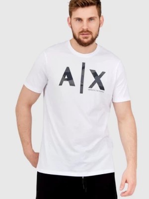 Zdjęcie produktu ARMANI EXCHANGE Biały t-shirt męski z szarym logo