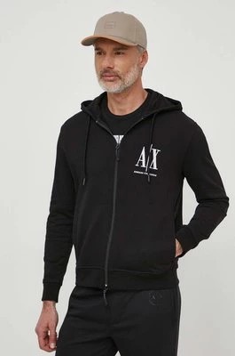 Zdjęcie produktu Armani Exchange bluza bawełniana męska kolor czarny z kapturem gładka 8NZMPP ZJ1ZZ