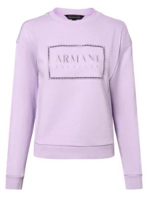 Zdjęcie produktu Armani Exchange Bluza damska Kobiety Bawełna lila jednolity,