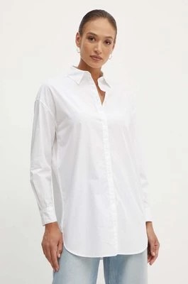 Zdjęcie produktu Armani Exchange koszula bawełniana damska kolor biały relaxed z kołnierzykiem klasycznym