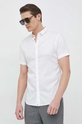 Zdjęcie produktu Armani Exchange koszula męska kolor biały regular z kołnierzykiem klasycznym 8NZC51 ZNYXZ NOS