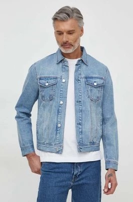Zdjęcie produktu Armani Exchange kurtka jeansowa męska kolor niebieski przejściowa 8NZBP4 Z2P1Z NOS