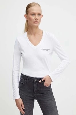 Zdjęcie produktu Armani Exchange longsleeve bawełniany kolor biały 8NYT89 YJG3Z