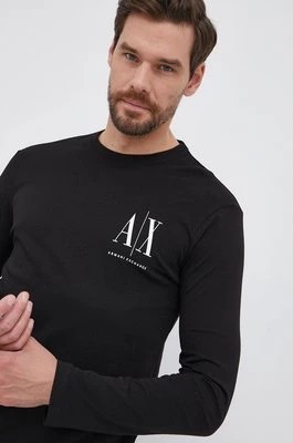 Zdjęcie produktu Armani Exchange longsleeve bawełniany kolor czarny z nadrukiem 8NZTPL ZJH4Z NOS