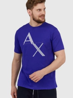 Zdjęcie produktu ARMANI EXCHANGE Niebieski t-shirt męski z logo