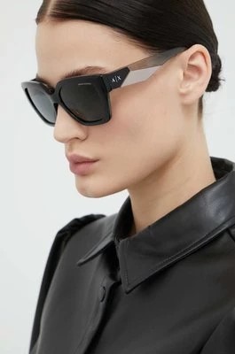 Zdjęcie produktu Armani Exchange okulary przeciwsłoneczne damskie kolor czarny 0AX4125SU