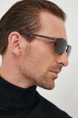 Zdjęcie produktu Armani Exchange okulary przeciwsłoneczne męskie kolor szary 0AX2048S