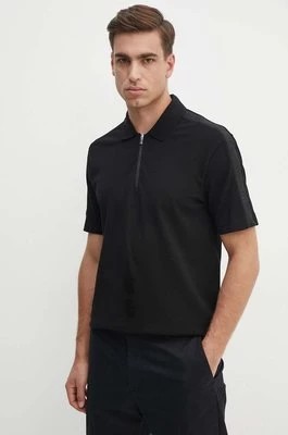 Zdjęcie produktu Armani Exchange polo bawełniane kolor czarny z aplikacją 6DZFLC ZJM5Z