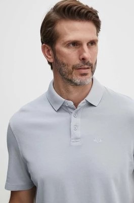 Zdjęcie produktu Armani Exchange polo bawełniane kolor szary gładki 3DZFAB ZJXUZ