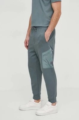 Zdjęcie produktu Armani Exchange spodnie dresowe bawełniane kolor zielony gładkie 3DZPLK ZJ4XZ